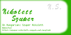 nikolett szuper business card